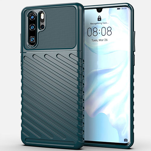 Silicone Candy Rubber TPU Line Soft Case Cover C03 for Huawei P30 Pro Green
