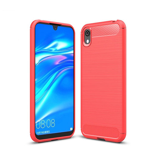 Silicone Candy Rubber TPU Line Soft Case Cover for Huawei Enjoy 8S Red
