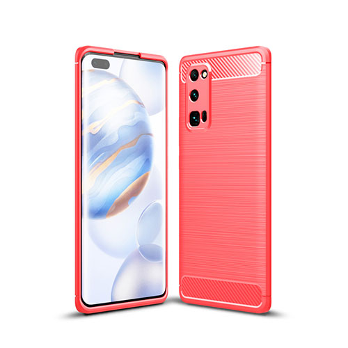 Silicone Candy Rubber TPU Line Soft Case Cover for Huawei Honor 30 Pro Red