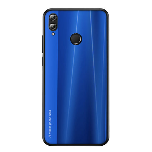 Silicone Candy Rubber TPU Line Soft Case Cover for Huawei Honor 8X Blue