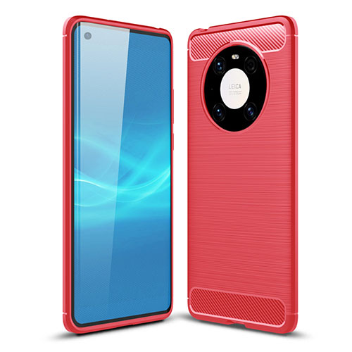 Silicone Candy Rubber TPU Line Soft Case Cover for Huawei Mate 40E 4G Red