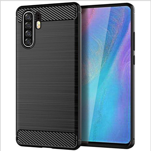 Silicone Candy Rubber TPU Line Soft Case Cover for Huawei P30 Pro Black