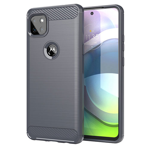 Silicone Candy Rubber TPU Line Soft Case Cover for Motorola Moto G 5G Gray