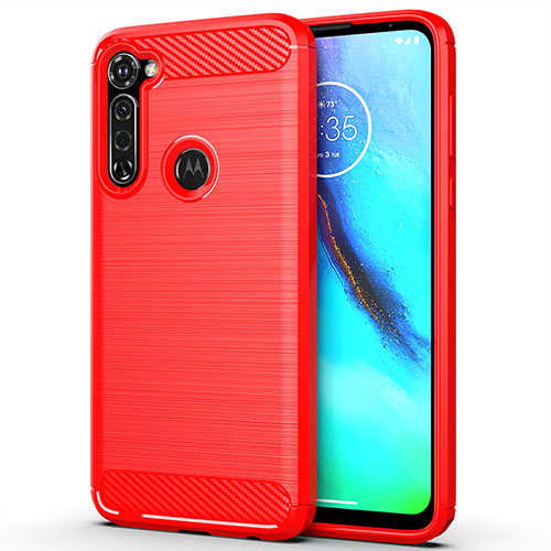 Silicone Candy Rubber TPU Line Soft Case Cover for Motorola Moto G Pro Red