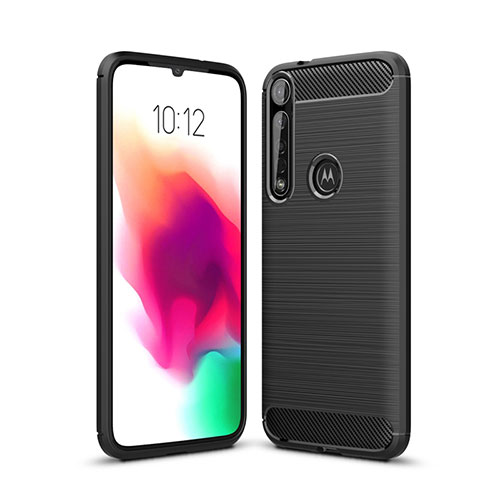 Silicone Candy Rubber TPU Line Soft Case Cover for Motorola Moto G8 Plus Black