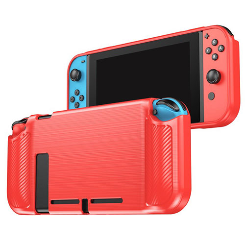 Silicone Candy Rubber TPU Line Soft Case Cover for Nintendo Switch Red