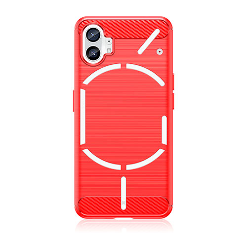 Silicone Candy Rubber TPU Line Soft Case Cover for Nothing Phone 1 Red