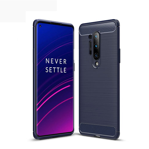 Silicone Candy Rubber TPU Line Soft Case Cover for OnePlus 8 Pro Blue