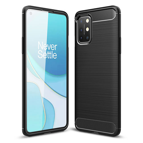 Silicone Candy Rubber TPU Line Soft Case Cover for OnePlus 8T 5G Black