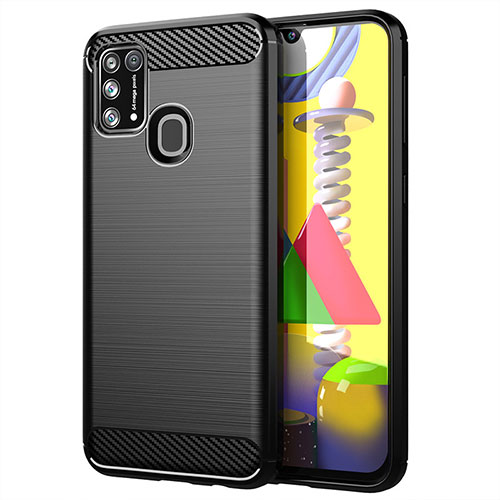 Silicone Candy Rubber TPU Line Soft Case Cover for Samsung Galaxy M31 Prime Edition Black
