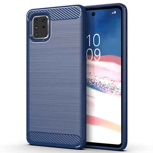 Silicone Candy Rubber TPU Line Soft Case Cover for Samsung Galaxy M60s Blue