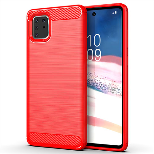 Silicone Candy Rubber TPU Line Soft Case Cover for Samsung Galaxy M60s Red