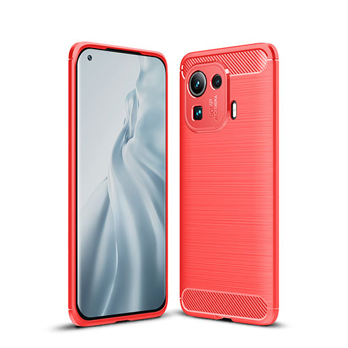 Silicone Candy Rubber TPU Line Soft Case Cover for Xiaomi Mi 11 Pro 5G Red