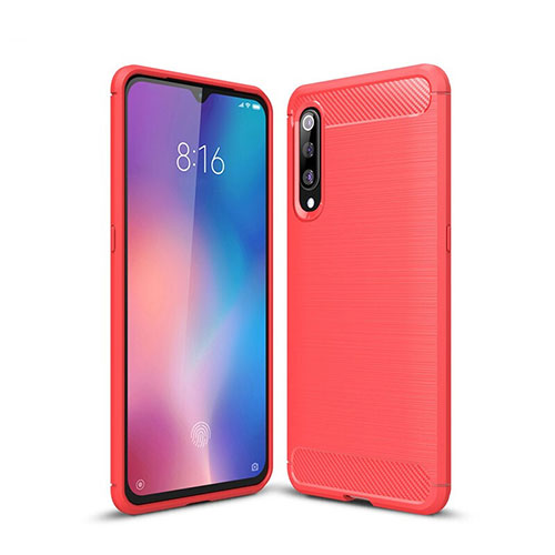 Silicone Candy Rubber TPU Line Soft Case Cover for Xiaomi Mi 9 Pro 5G Red