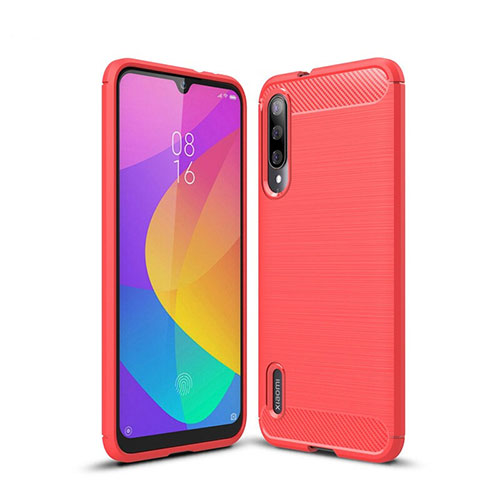 Silicone Candy Rubber TPU Line Soft Case Cover for Xiaomi Mi A3 Red