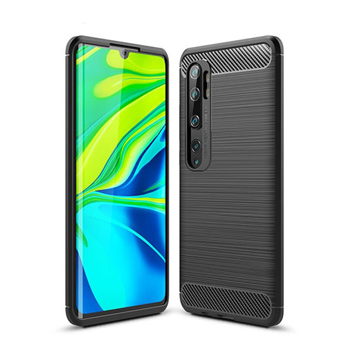 Silicone Candy Rubber TPU Line Soft Case Cover for Xiaomi Mi Note 10 Pro Black