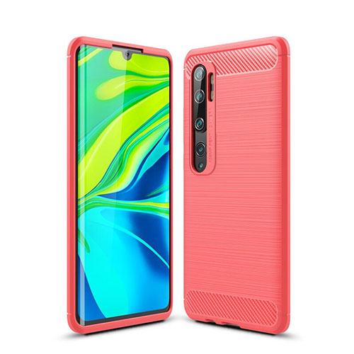 Silicone Candy Rubber TPU Line Soft Case Cover for Xiaomi Mi Note 10 Pro Red