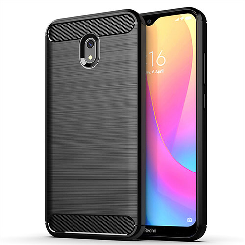 Silicone Candy Rubber TPU Line Soft Case Cover for Xiaomi Redmi 8A Black