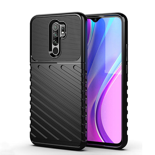 Silicone Candy Rubber TPU Line Soft Case Cover for Xiaomi Redmi 9 Prime India Black