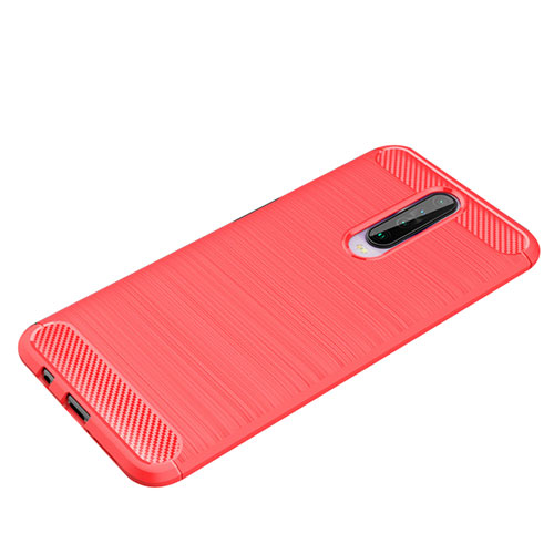 Silicone Candy Rubber TPU Line Soft Case Cover for Xiaomi Redmi K30 5G Red