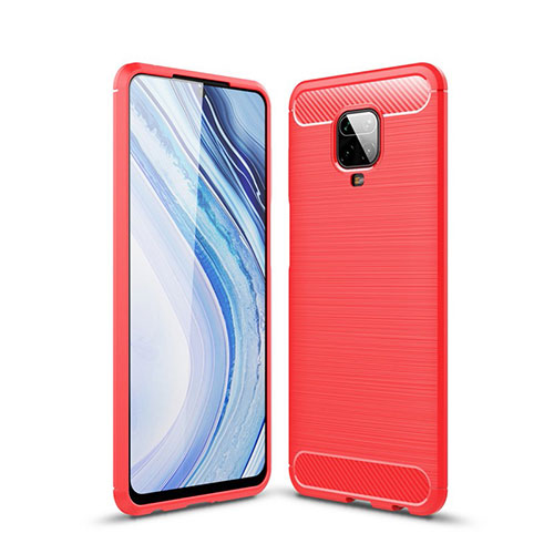 Silicone Candy Rubber TPU Line Soft Case Cover for Xiaomi Redmi Note 9S Red