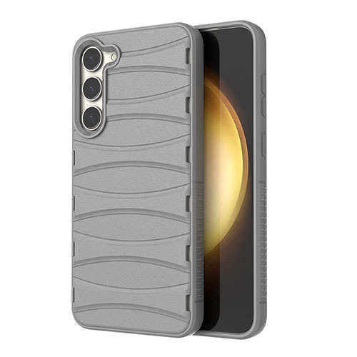 Silicone Candy Rubber TPU Line Soft Case Cover KC1 for Samsung Galaxy S23 5G Gray