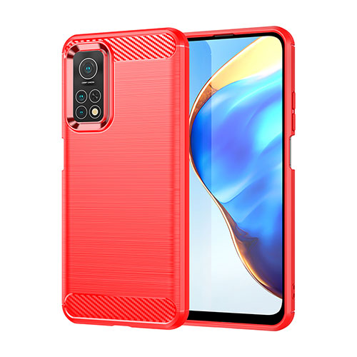 Silicone Candy Rubber TPU Line Soft Case Cover MF1 for Xiaomi Mi 10T Pro 5G Red