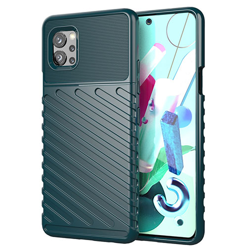 Silicone Candy Rubber TPU Line Soft Case Cover S01 for LG Q92 5G Green