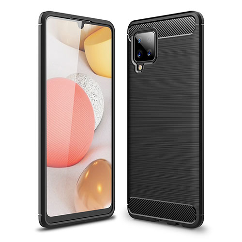 Silicone Candy Rubber TPU Line Soft Case Cover WL1 for Samsung Galaxy A42 5G Black