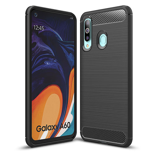 Silicone Candy Rubber TPU Line Soft Case Cover WL1 for Samsung Galaxy M40 Black