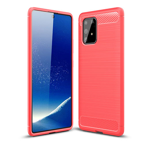 Silicone Candy Rubber TPU Line Soft Case Cover WL1 for Samsung Galaxy M80S Red