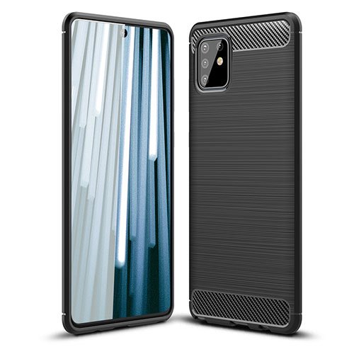 Silicone Candy Rubber TPU Line Soft Case Cover WL1 for Samsung Galaxy Note 10 Lite Black