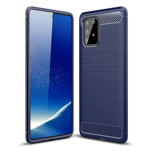 Silicone Candy Rubber TPU Line Soft Case Cover WL1 for Samsung Galaxy S10 Lite Blue