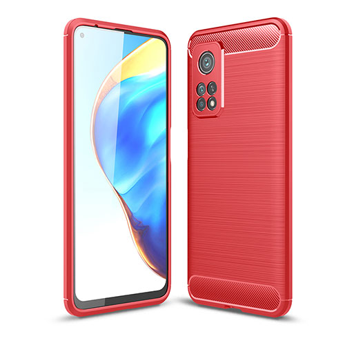 Silicone Candy Rubber TPU Line Soft Case Cover WL1 for Xiaomi Mi 10T 5G Red
