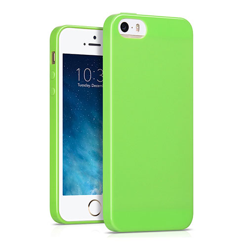 Silicone Candy Rubber TPU Soft Case for Apple iPhone SE Green