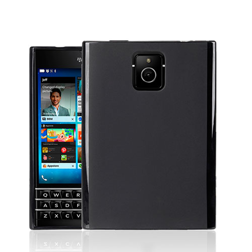 Silicone Candy Rubber TPU Soft Case for Blackberry Passport Q30 Black