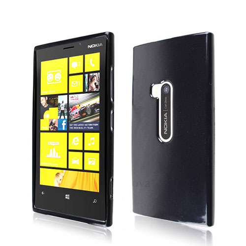 Silicone Candy Rubber TPU Soft Case for Nokia Lumia 920 Black