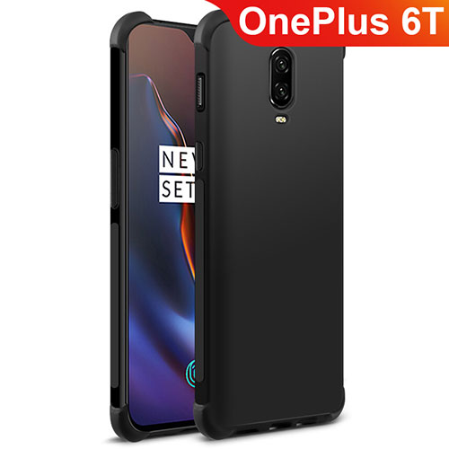 Silicone Candy Rubber TPU Soft Case for OnePlus 6T Black