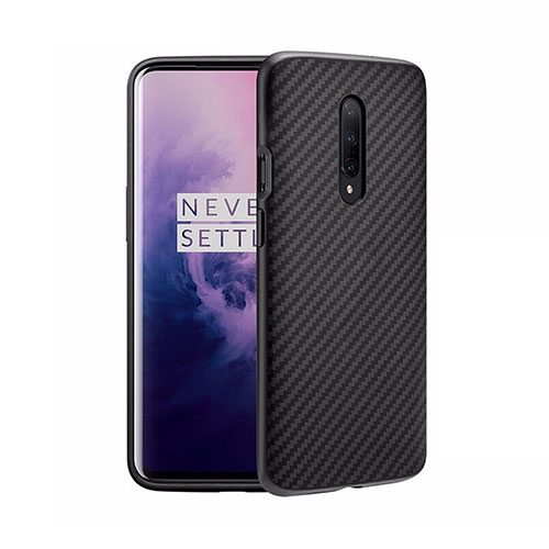 Silicone Candy Rubber TPU Twill Soft Case B02 for OnePlus 8 Black