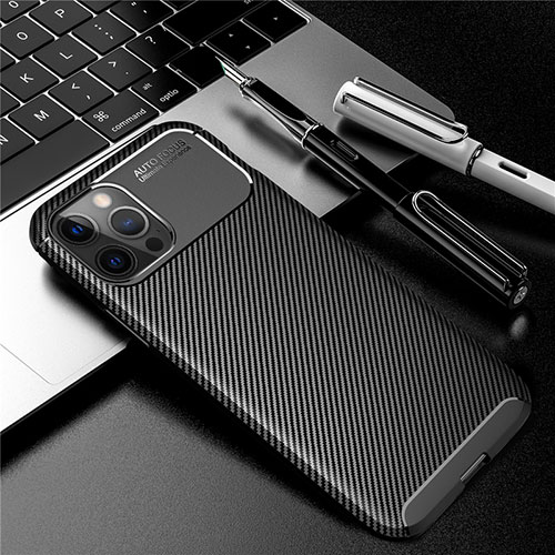 Silicone Candy Rubber TPU Twill Soft Case Cover for Apple iPhone 12 Pro Max Black