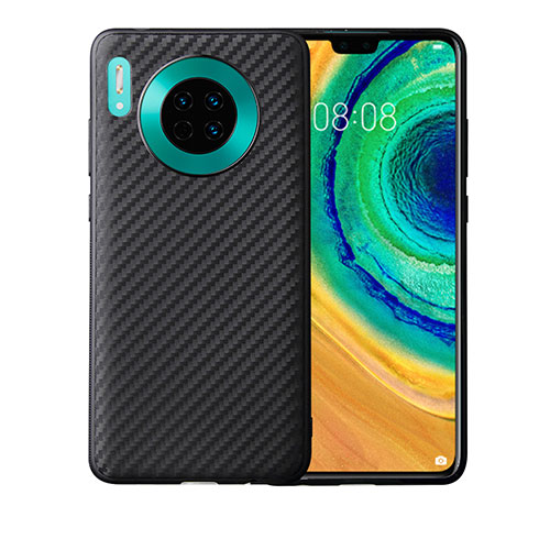 Silicone Candy Rubber TPU Twill Soft Case Cover for Huawei Mate 30 Pro Black