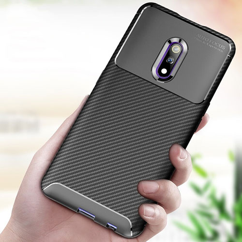 Silicone Candy Rubber TPU Twill Soft Case Cover for Oppo K3 Black