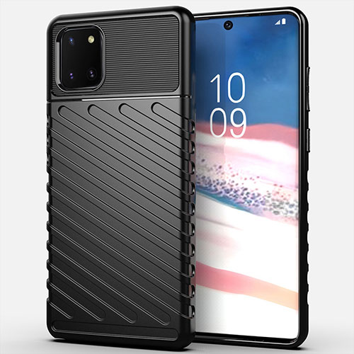 Silicone Candy Rubber TPU Twill Soft Case Cover for Samsung Galaxy M60s Black