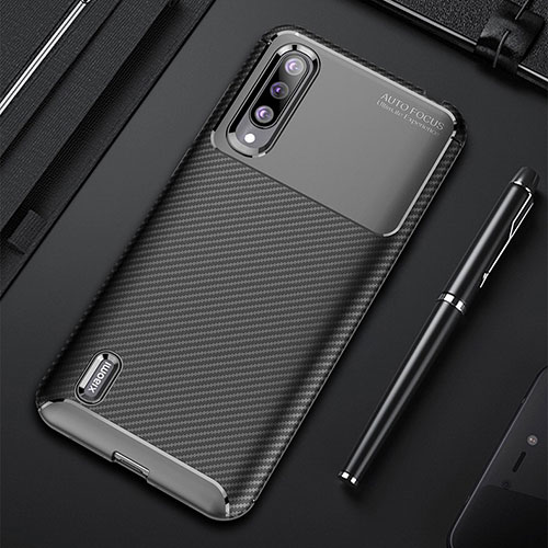 Silicone Candy Rubber TPU Twill Soft Case Cover for Xiaomi CC9e Black