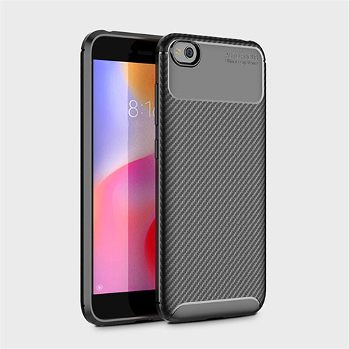 Silicone Candy Rubber TPU Twill Soft Case Cover for Xiaomi Redmi Go Black