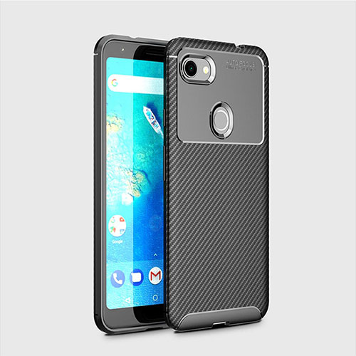 Silicone Candy Rubber TPU Twill Soft Case Cover S01 for Google Pixel 3 Black