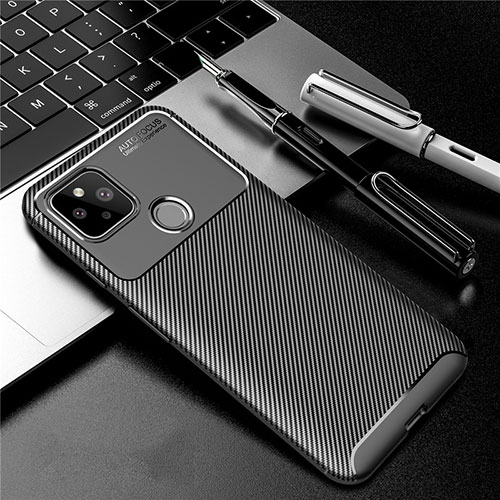 Silicone Candy Rubber TPU Twill Soft Case Cover S01 for Google Pixel 4a 5G Black
