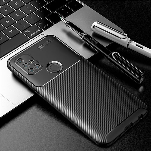 Silicone Candy Rubber TPU Twill Soft Case Cover S01 for OnePlus Nord N10 5G Black