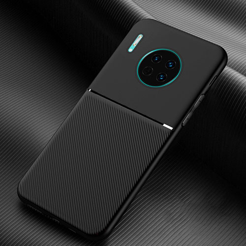 Silicone Candy Rubber TPU Twill Soft Case Cover Y01 for Huawei Mate 30 Pro 5G Black