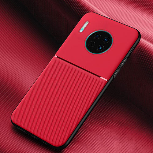 Silicone Candy Rubber TPU Twill Soft Case Cover Y01 for Huawei Mate 30 Pro 5G Red